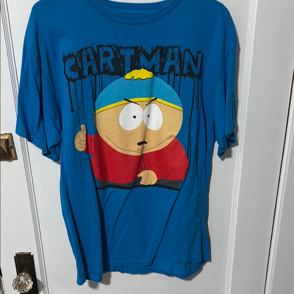 South Park Cartman Blue Graphic T-Shirt